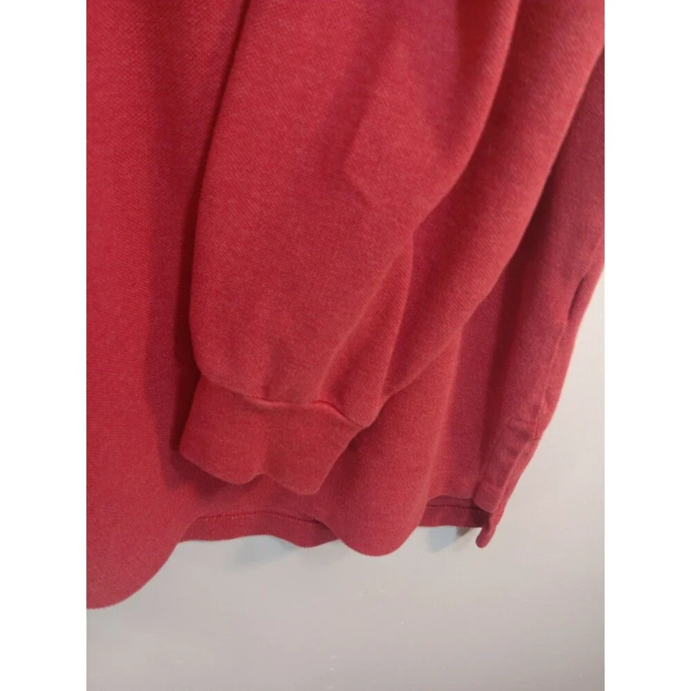 Polo Ralph Lauren Men's Long Sleeve Polo Shirt Burgundy Red Classic Fit Size L